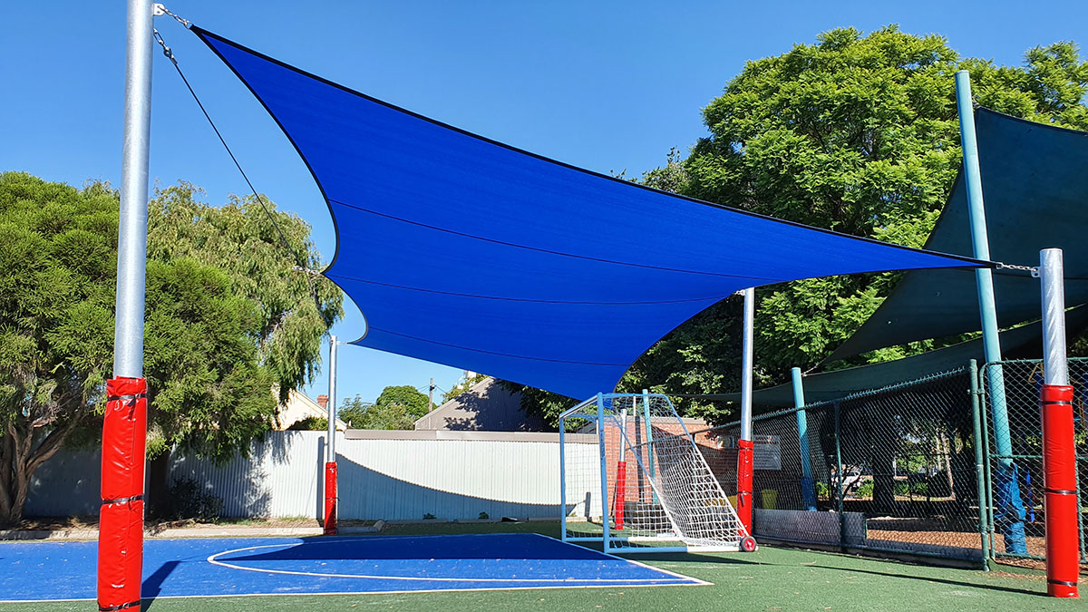 A shade Sail at a Educational facility in Melbourne