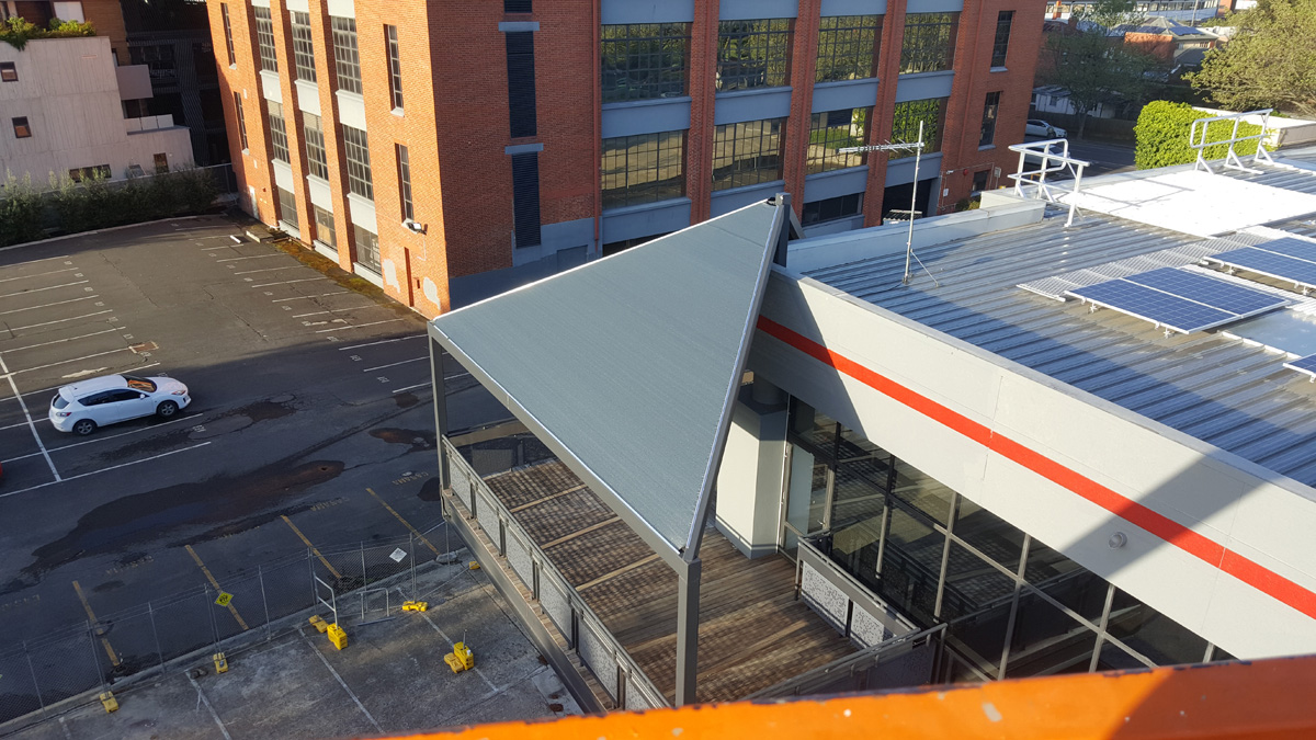 Balcony Shade Sails – AEU Building