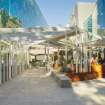 Thumbnail of White aluminium shade structure along the Good Nature Hotel frontage